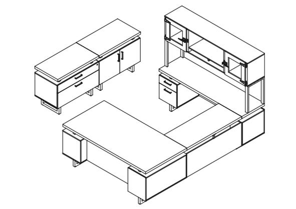 Safco Products Safco MR2 Mirella Executive Workstation 