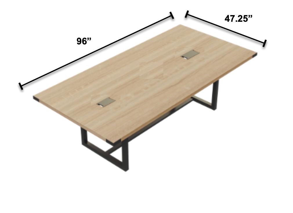 Safco Products Safco Mirella 8' Rectangular Conference Table with Optional Power MRCS8
