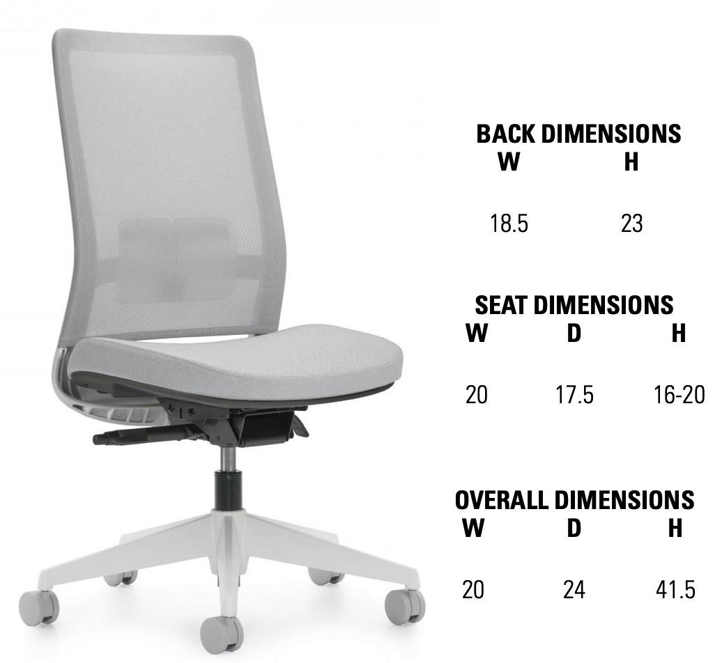 Global Total Office Global Factor Armless High Back Mesh Chair 5540NA