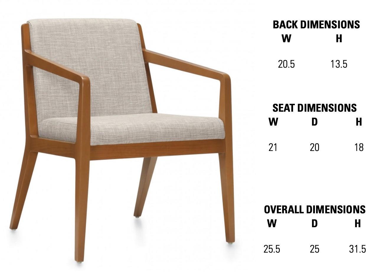 Global Total Office Global Chap Upholstered Armchair with Wood Frame