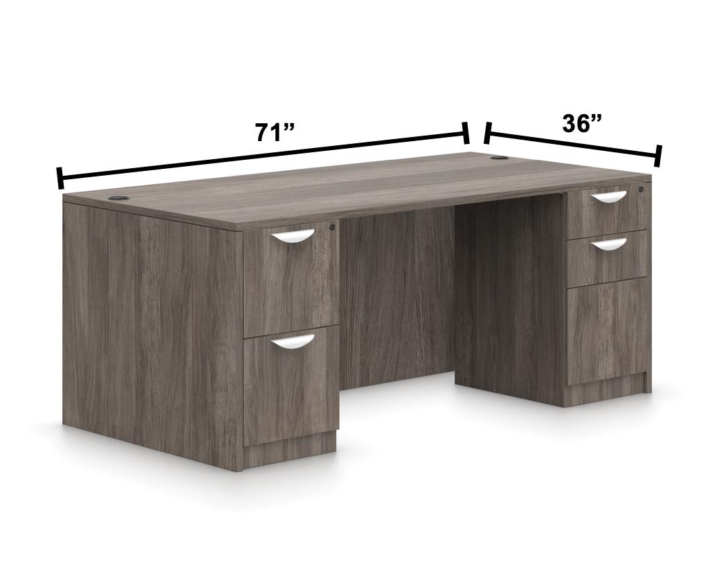 Offices To Go Superior Laminate Double Pedestal Desk SL-30