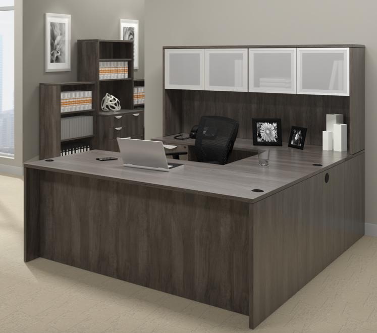  Offices To Go Superior Laminate Executive U-Shaped Workstation 