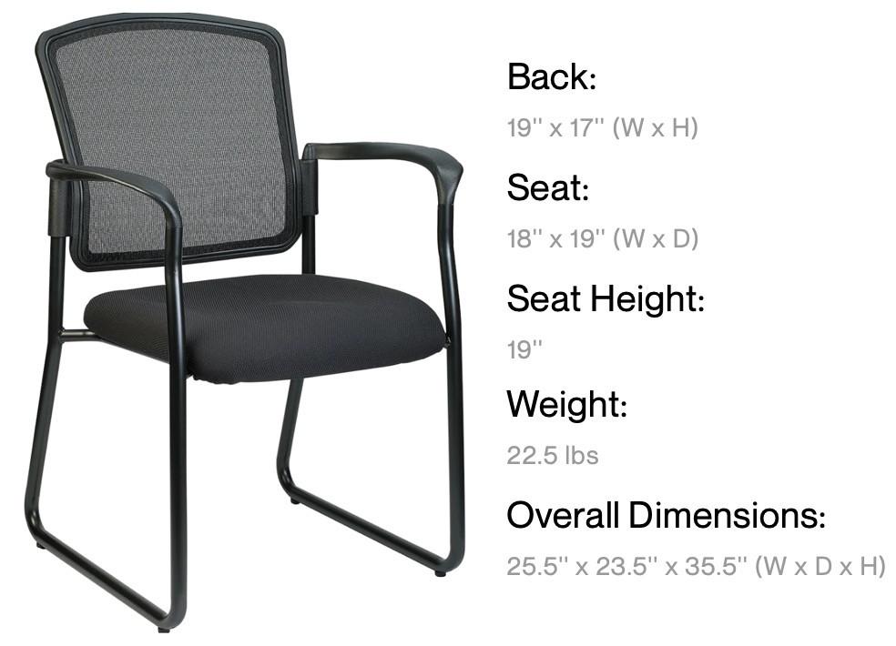 Eurotech Seating Dakota 2 Sled Base Mesh Chair