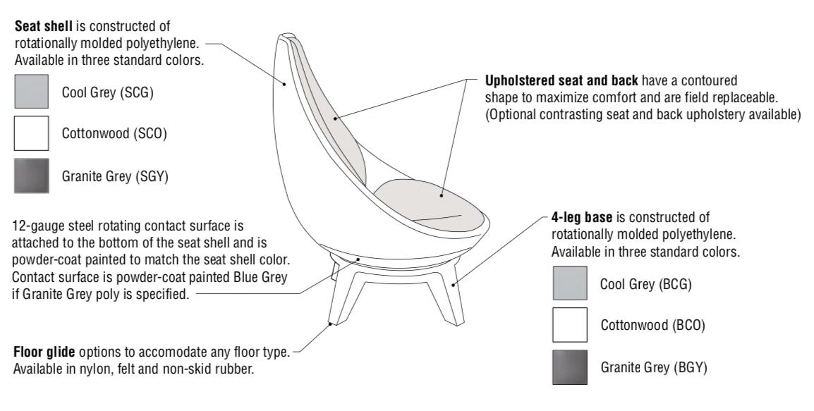 KI Furniture and Seating KI Sway Chair 