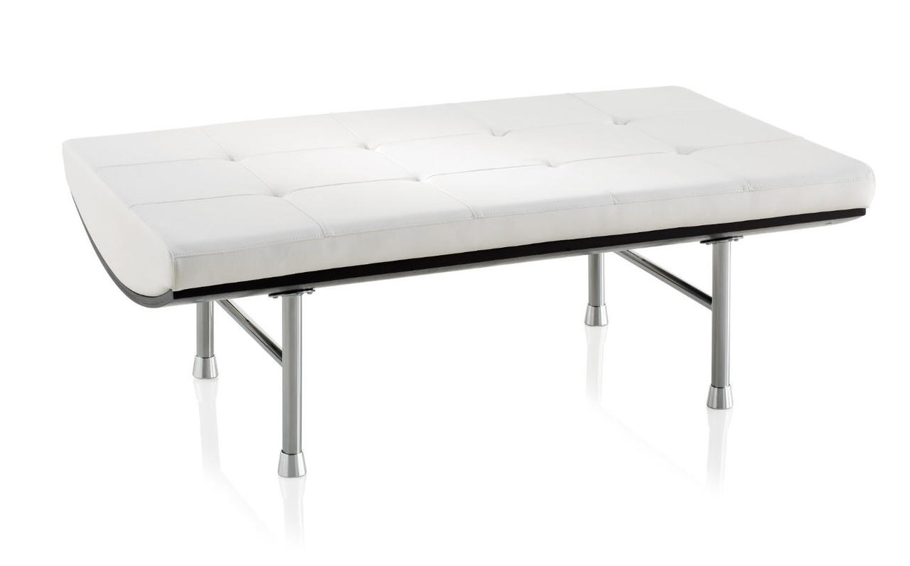 KI Furniture and Seating KI Kurv Tufted Leather Reception Bench 