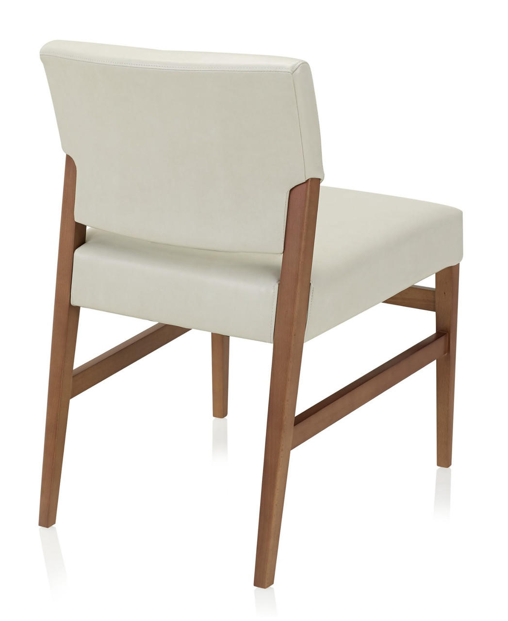 KI Furniture and Seating KI Affina Armless Leather and Wood Guest Chair 