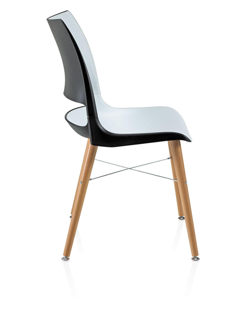 KI Furniture and Seating KI Doni Tapered Wood Leg Two-Tone Guest Chair DNWA00 
