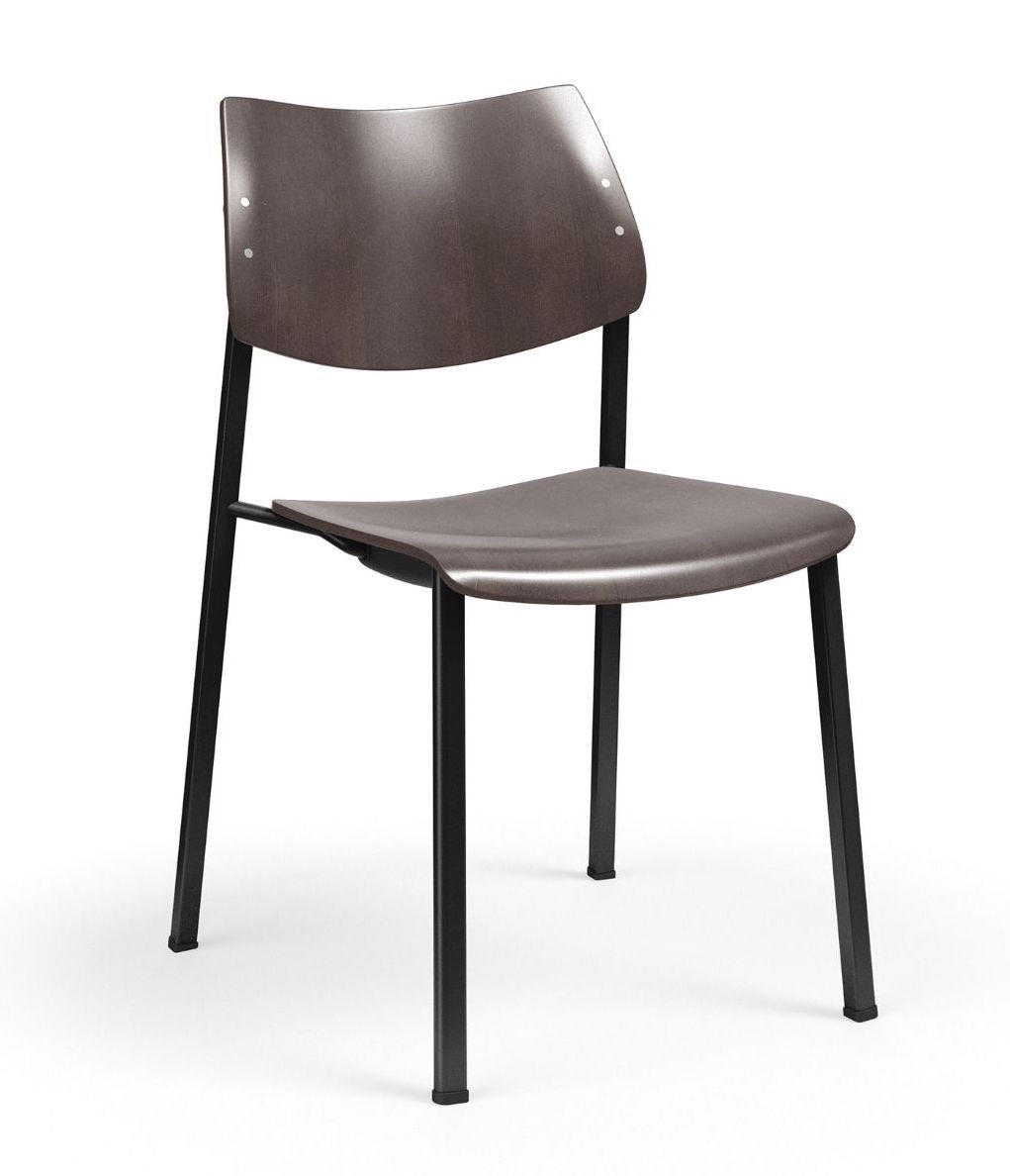 KI Furniture and Seating KI Katera 4-Leg Armless Wood Stack Chair 