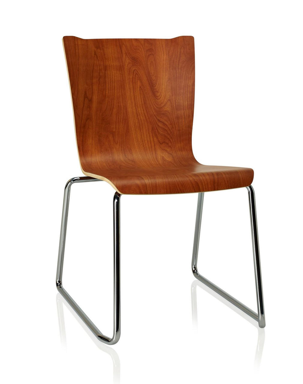 KI Furniture and Seating KI Apply Wood Laminate Sled Base Stack Chair 