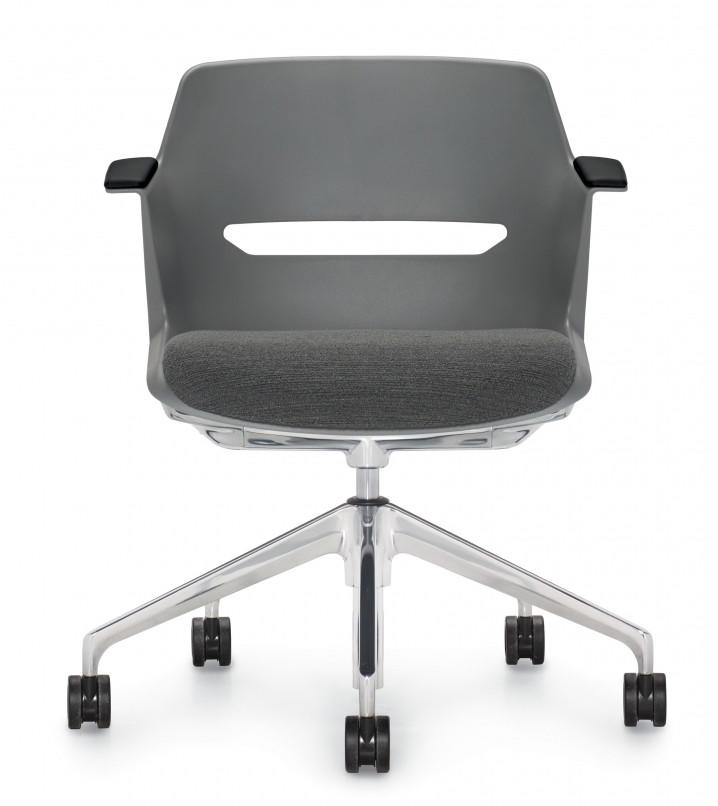 Global Total Office Global Moda Modern Poly Shell Office Chair with Upholstered Seat 