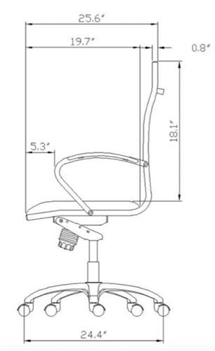  Eurotech Seating Europa High Back Office Chair with Metallic Frame 