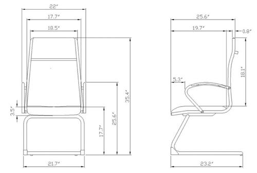  Eurotech Seating Europa LE833 Side Chair 