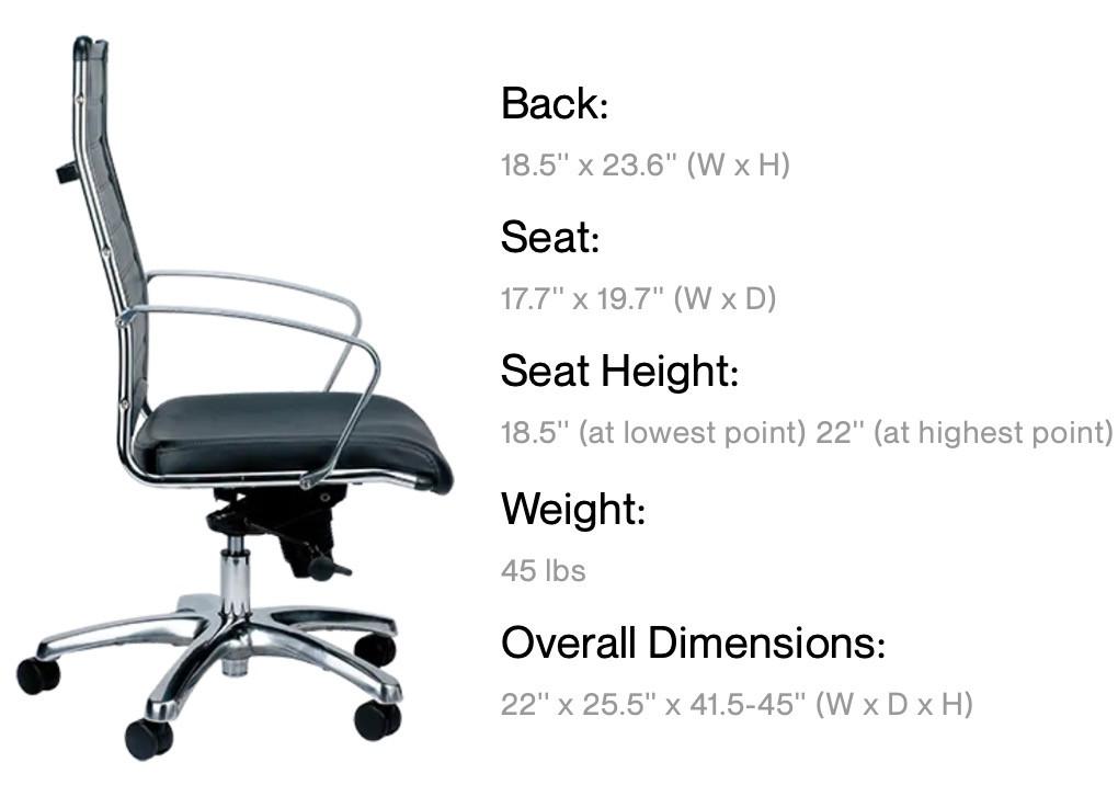 Eurotech Seating Europa Series Sleek Office Chair LE811