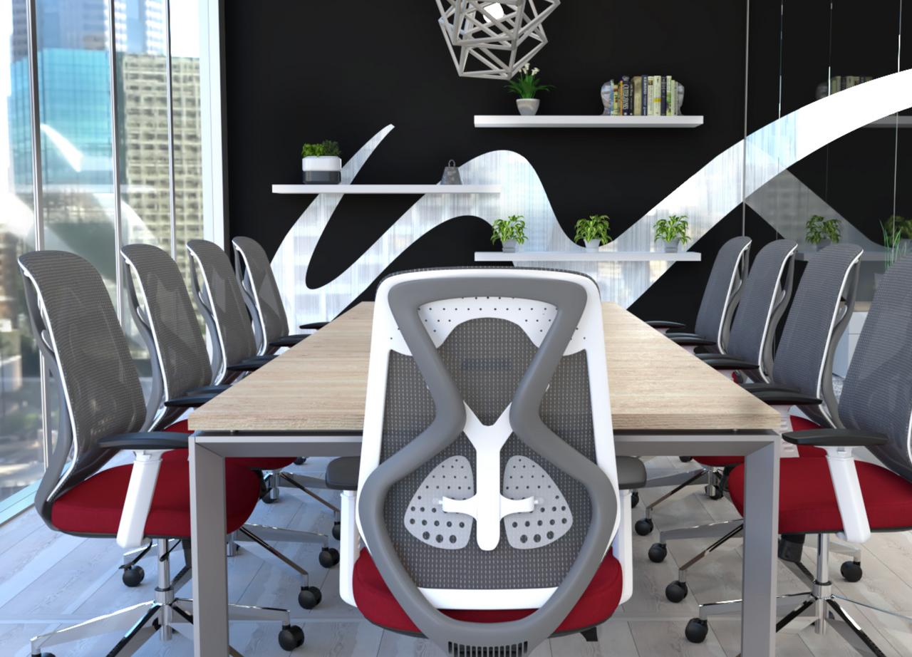 Wyatt Seating Wyatt Roswell Modern Grey Mesh Ergonomic Task Chair