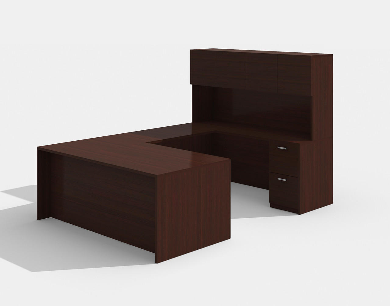 Cherryman Office Furniture Cherryman Amber Reversible U-Desk with Hutch 