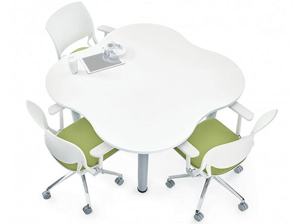 Global Total Office Global Zook 48" x 48" 4-Person Cluster Table 