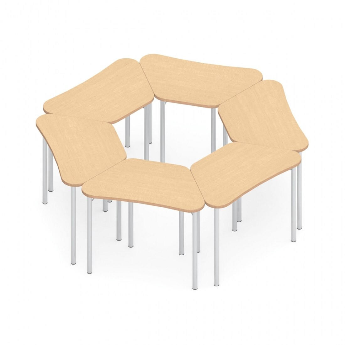 Global Zook 6 Piece ADA Compliant Modular Table Configuration