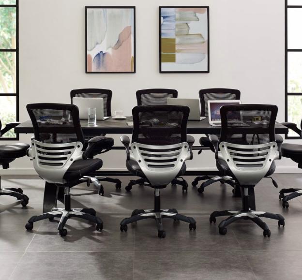  Modway Genuine 96" Industrial Style Crank Height Adjustable Conference Table 