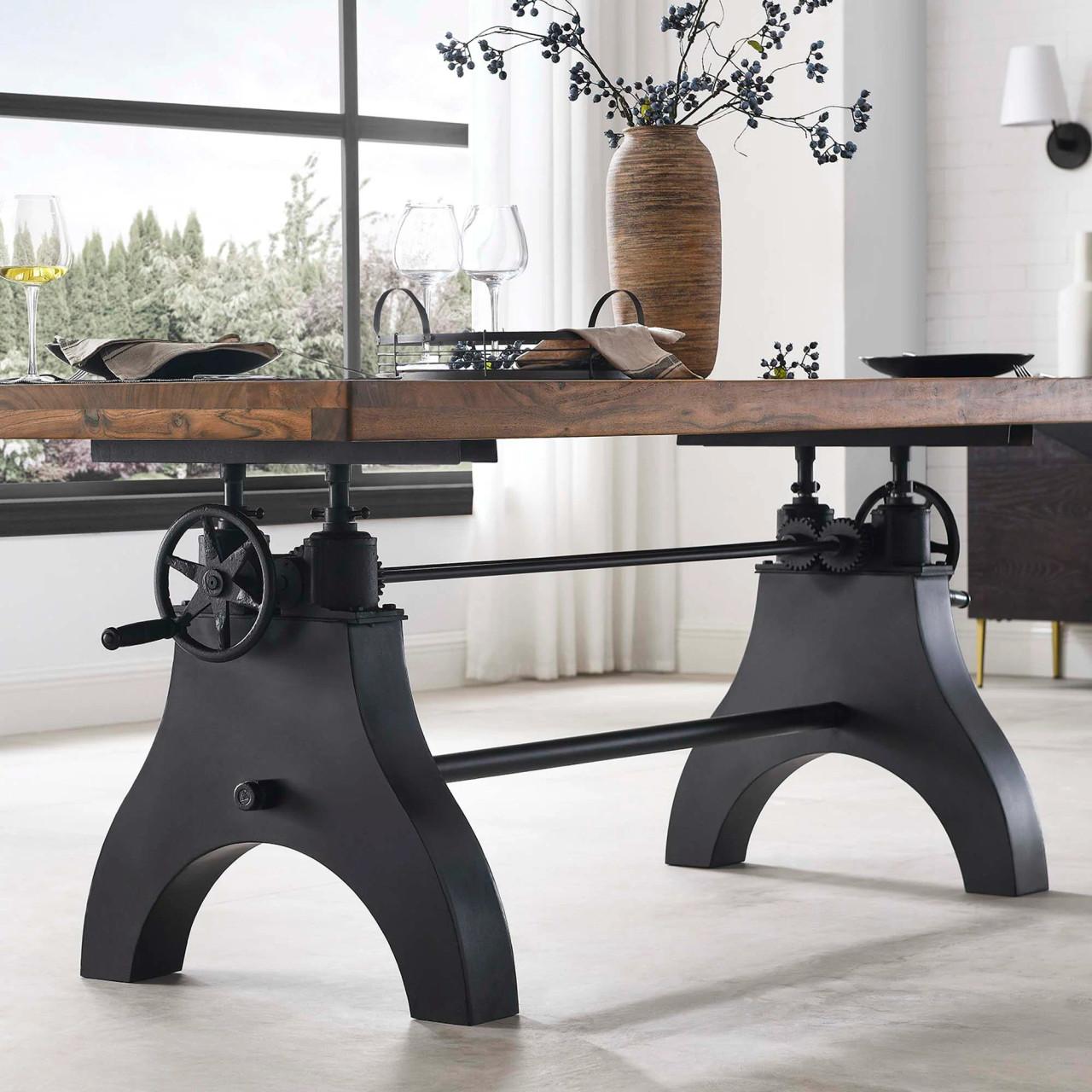  Modway Genuine 96" Industrial Style Crank Height Adjustable Conference Table 