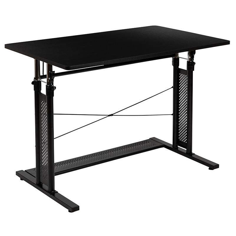 Flash Furniture Small Black Height Adjustable Computer Table