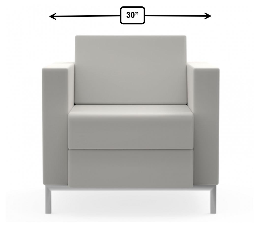 Global Total Office Global Citi Square Leather Lounge Chair