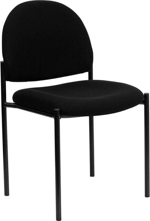  Flash Furniture Black Fabric Stackable Reception Chair 