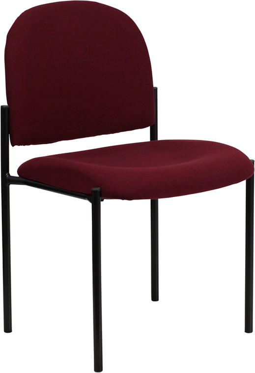  Flash Furniture Burgundy Fabric Stackable Reception Chair 