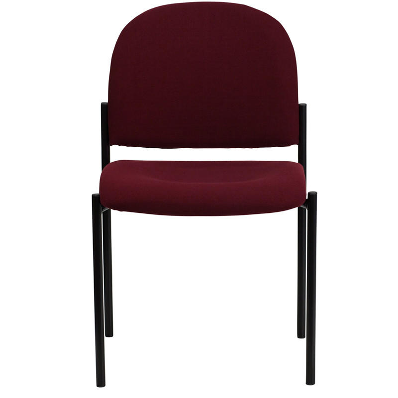  Flash Furniture Burgundy Fabric Stackable Reception Chair 