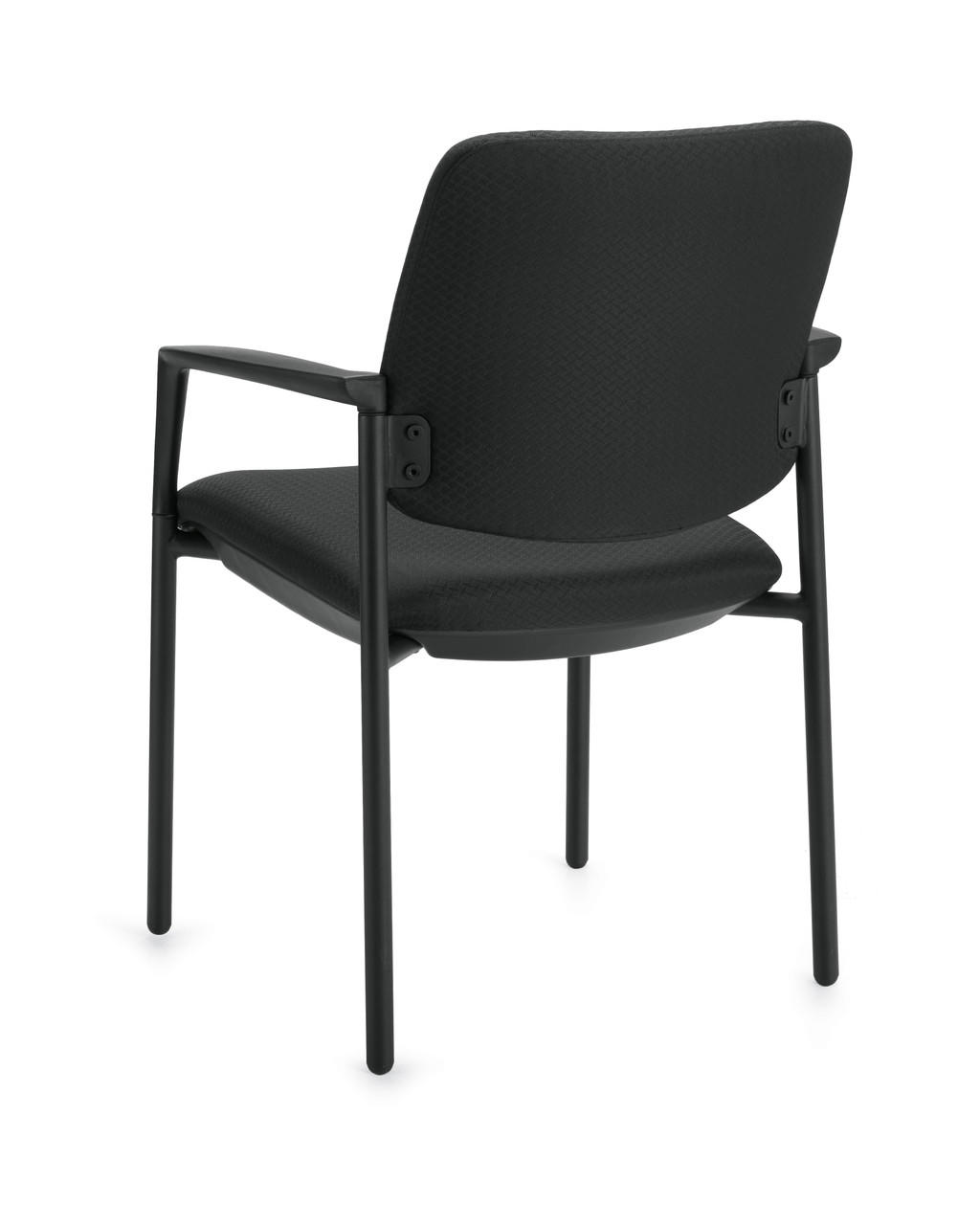 Offices To Go Black Fabric 4-Leg Guest Chair