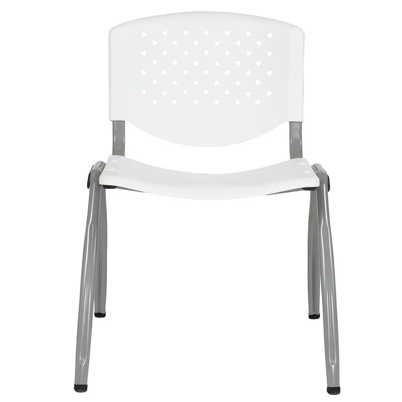  Flash Furniture Heavy Duty White Plastic Multi Purpose Stack Chair 