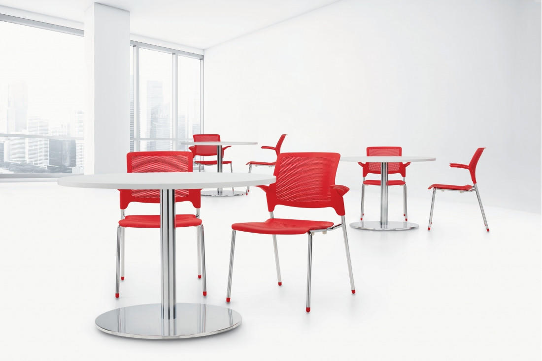 Global Total Office Global Stream Stackable Polypropylene Armchair
