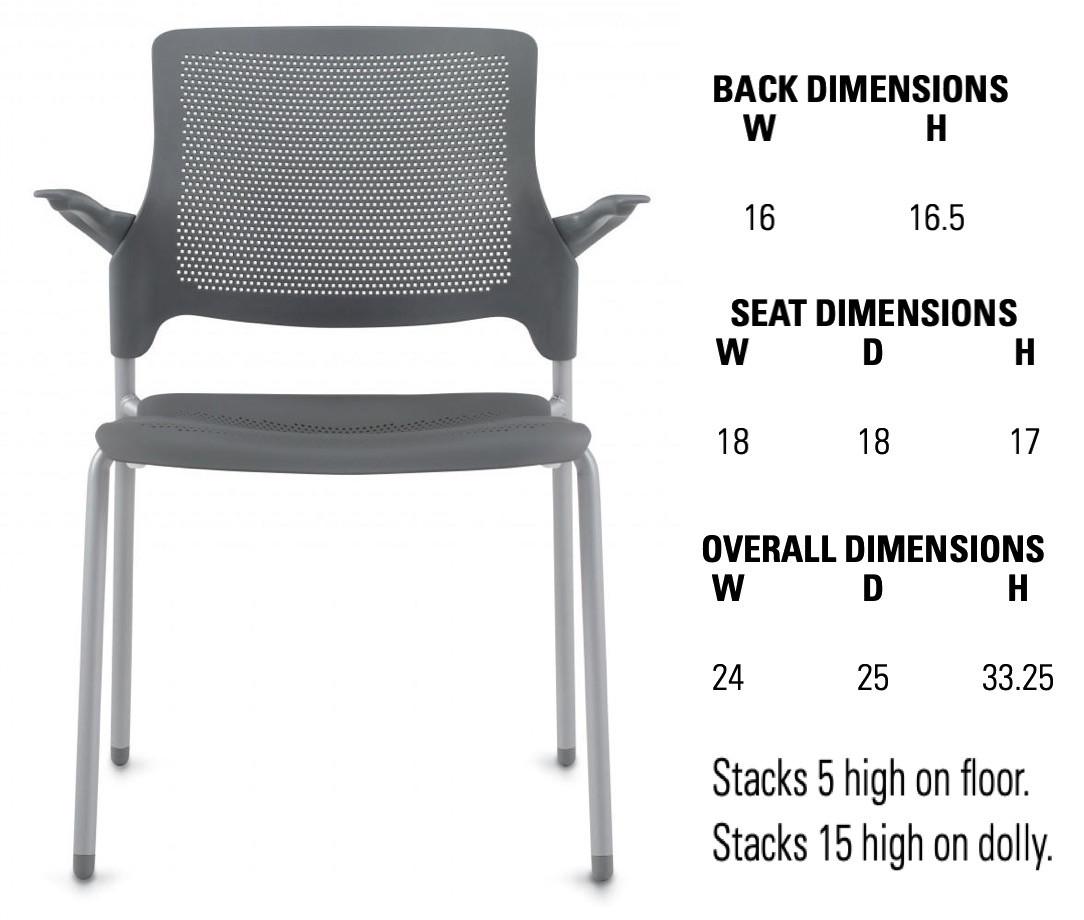 Global Total Office Global Stream Stackable Polypropylene Armchair
