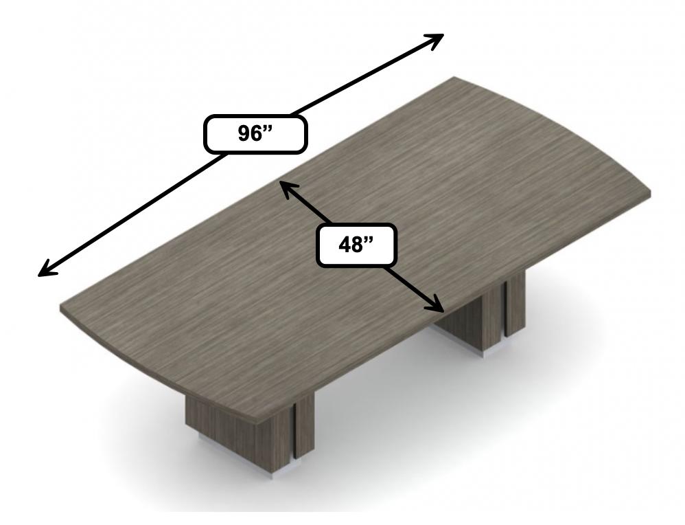 Global Total Office Global Zira 8' Bow End Conference Table