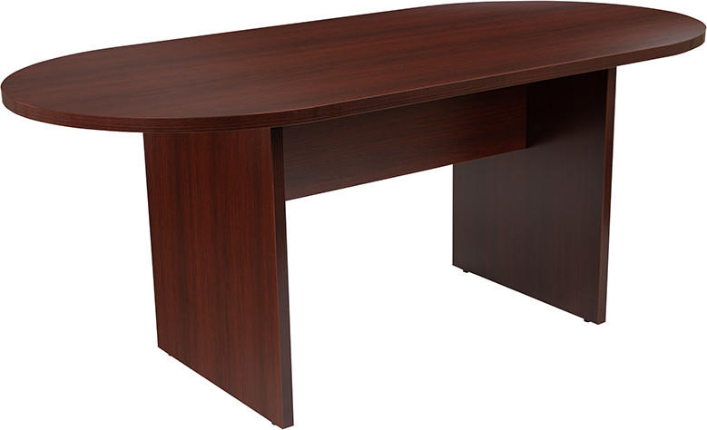  Flash Furniture Mahogany Laminate 6' Oval Conference Table 
