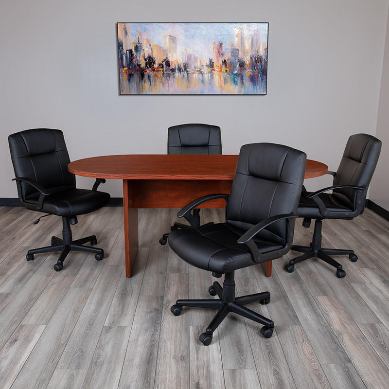  Flash Furniture Cherry Laminate 6' Oval Conference Table 