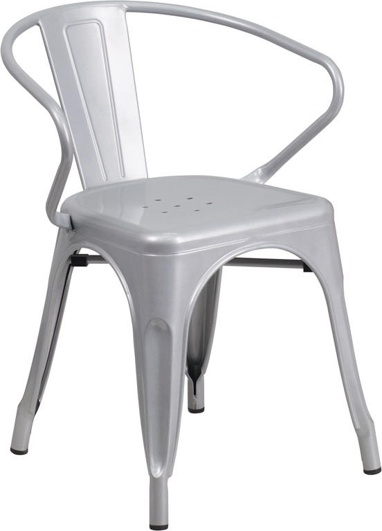  Flash Furniture Indoor Outdoor Restaurant Stack Chair with Arms (Color Options!) 