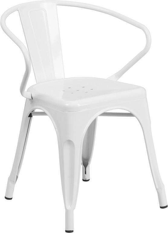  Flash Furniture Indoor Outdoor Restaurant Stack Chair with Arms (Color Options!) 