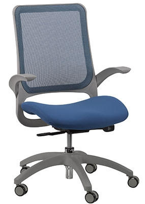  Eurotech Seating Hawk Series Blue Mesh Back Computer Chair with Grey Frame 