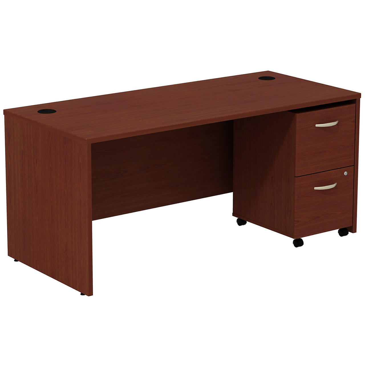  Bush Business Furniture Series C Desk with 2 Drawer Mobile Pedestal 