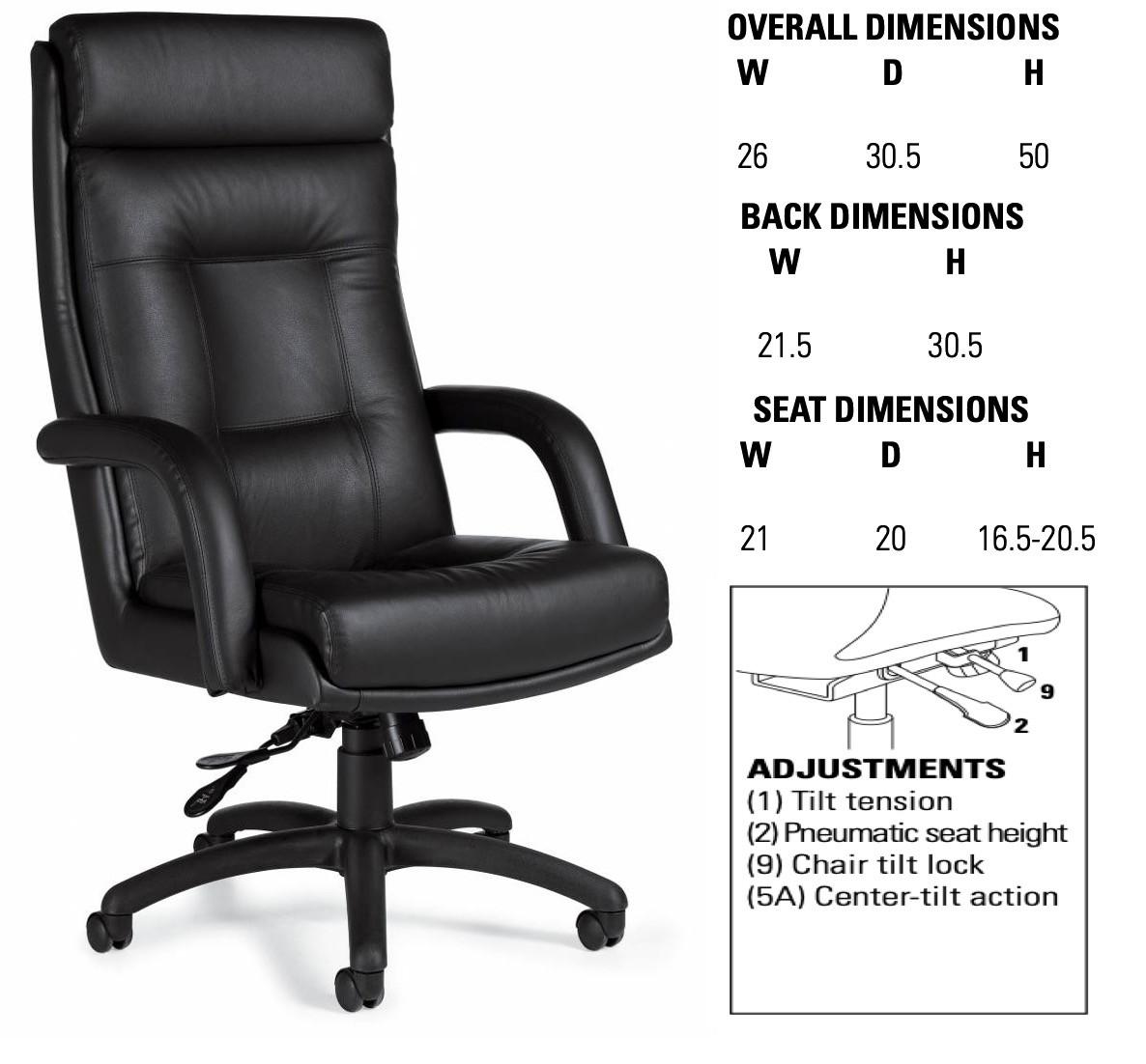 Global Arturo Genuine Leather Executive Chair 3991