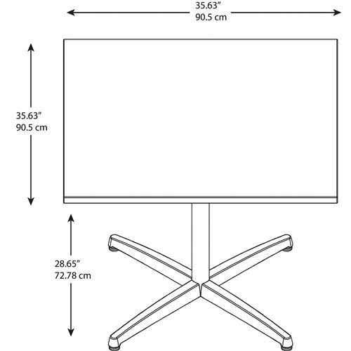 Bush Business Furniture Bush 36" Square Table with Metal X Base 