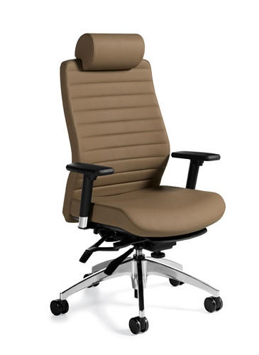 Global Total Office Global Aspen 2850LM-3 Leather Executive Chair 