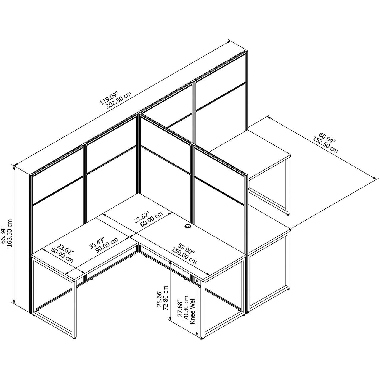 【atu atu】アデランス　FONTAINE デラックス29 F2B Bush WC36492-03STGK Office-in-an-Hour Straight Desk Workstation
