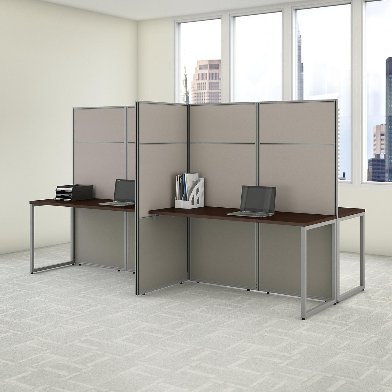 Bush Business Furniture Easy Office 4 User Cubicle Desk