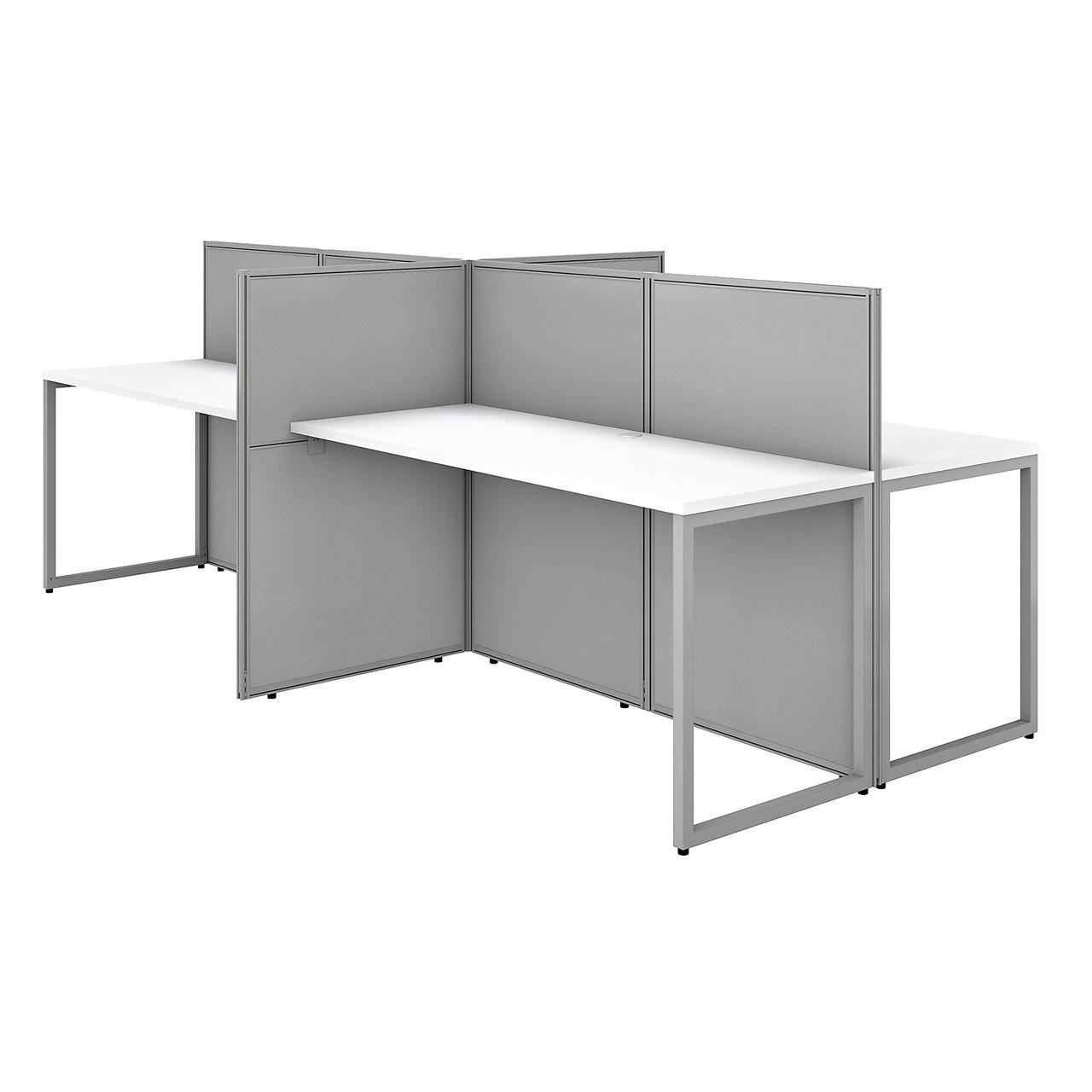 office worker Bush Business Furniture Easy Office White 4 Person Cubicle