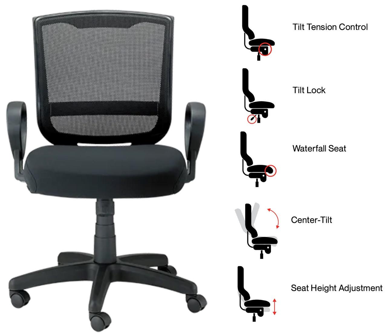 Eurotech Seating Maze Modern Mesh Back Task Chair MT3000