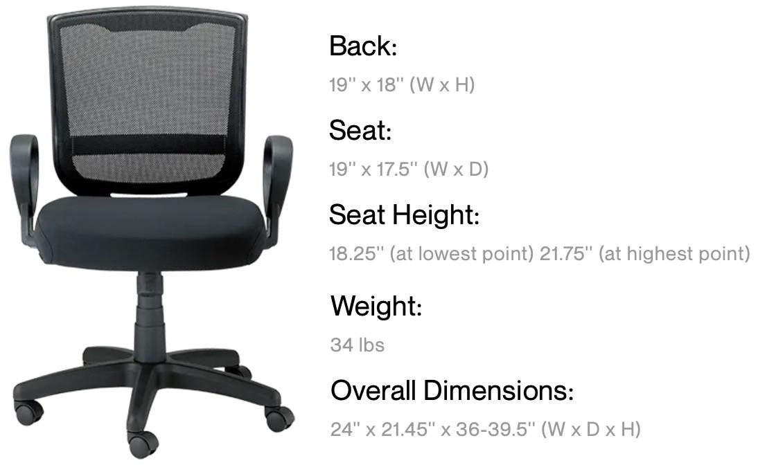 Eurotech Seating Maze Modern Mesh Back Task Chair MT3000