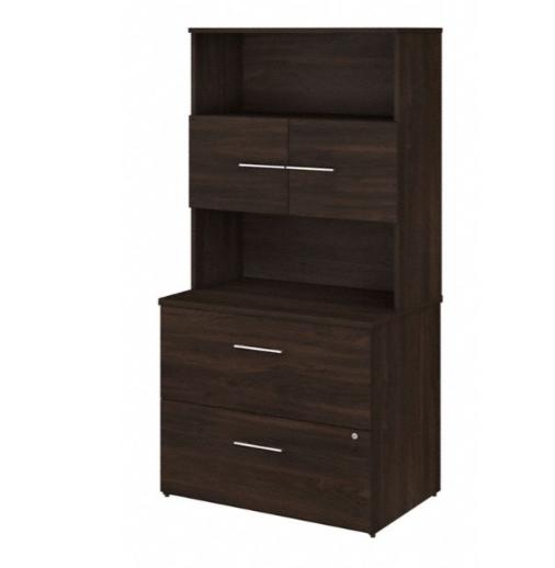  Bush Business Furniture Office 500 Contemporary 2 Drawer Lateral File Cabinet with Hutch 