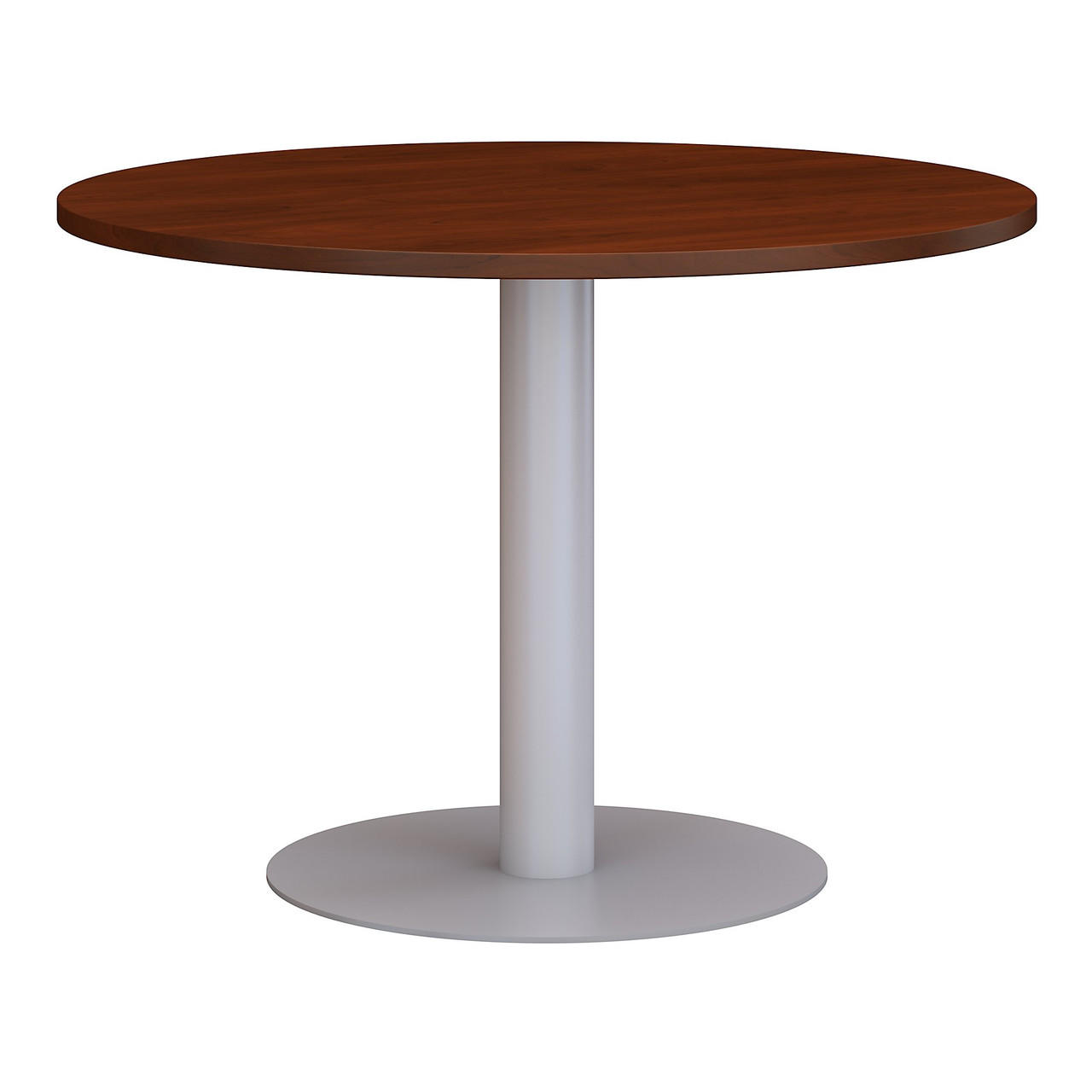  Bush Business Furniture 42" Round Conference Table with Metal Disc Base 