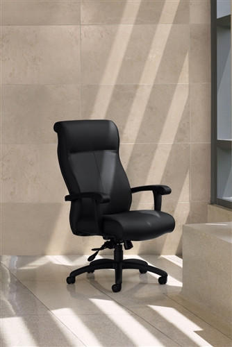 Global Total Office Global Auburn Series High Back Genuine Leather Executive Chair 3767 